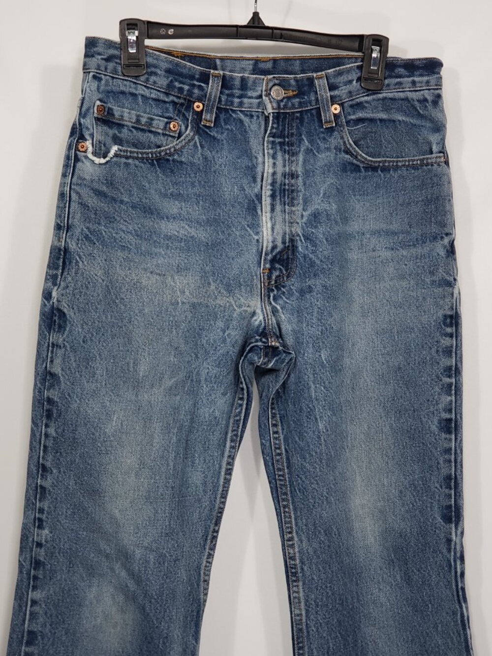 Vintage Levis Denim Jeans Straight Leg Men's 32 X 30 Distressed Hem - Picture 4 of 4